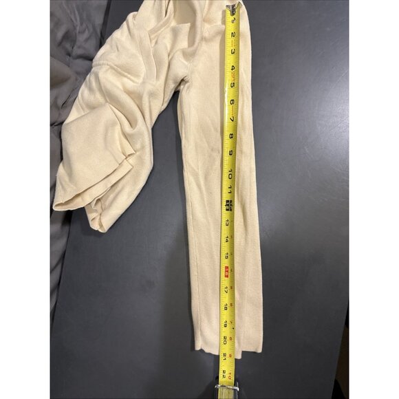 Ann Taylor LOFT Women XS Top Faux Wrap Long Sleeve Pullover Beige 100% Cotton - Picture 14 of 15